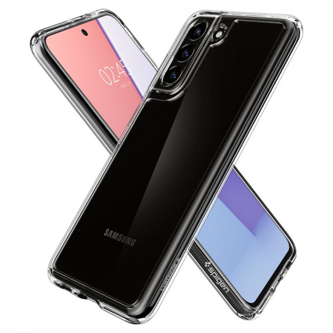 Spigen Samsung Galaxy S21 FE - Ultra Hybrid Σκληρή Θήκη με Πλαίσιο Σιλικόνης - Crystal Clear