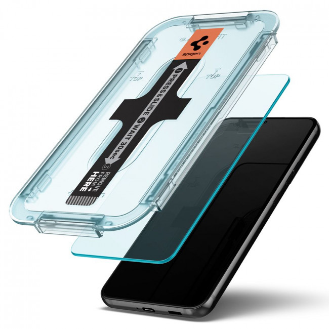 Spigen Samsung Galaxy S22 Glas.TR EZ Fit 0.2mm 2.5D 9H Tempered Glass Αντιχαρακτικό Γυαλί Οθόνης - 2 Τεμάχια - Clear - AGL04151