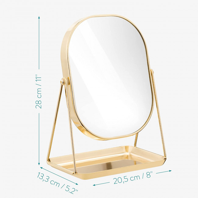 Navaris Free Standing Makeup Mirror - Καθρέπτης Μακιγιάζ - Rose Gold - 49361.31