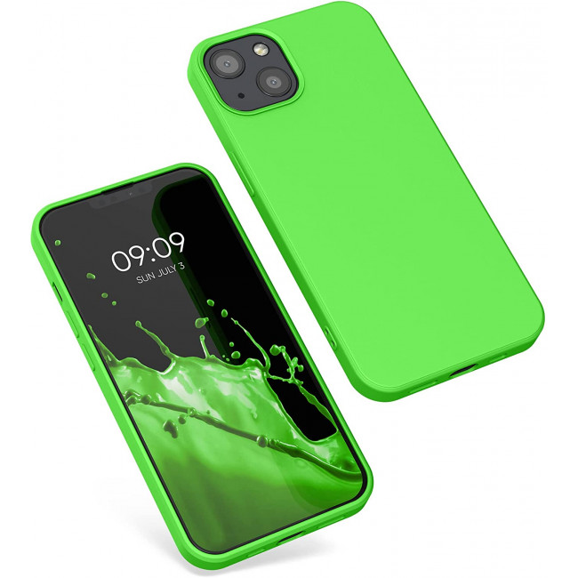 KW iPhone 13 Θήκη Σιλικόνης Rubberized TPU - Lime Green - 55948.159