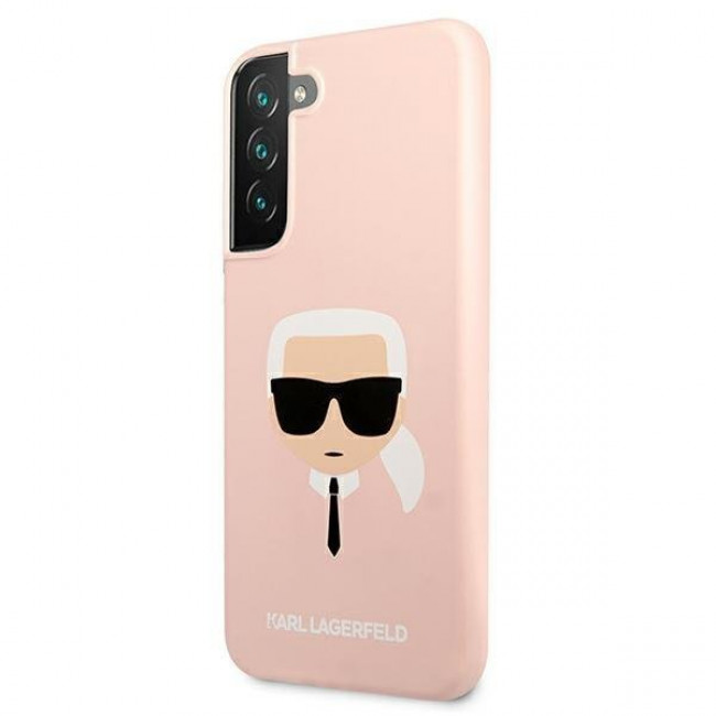 Karl Lagerfeld Samsung Galaxy S22 Plus Silicone Karl's Head Θήκη Σιλικόνης - Pink - KLHCS22MSLKHPI