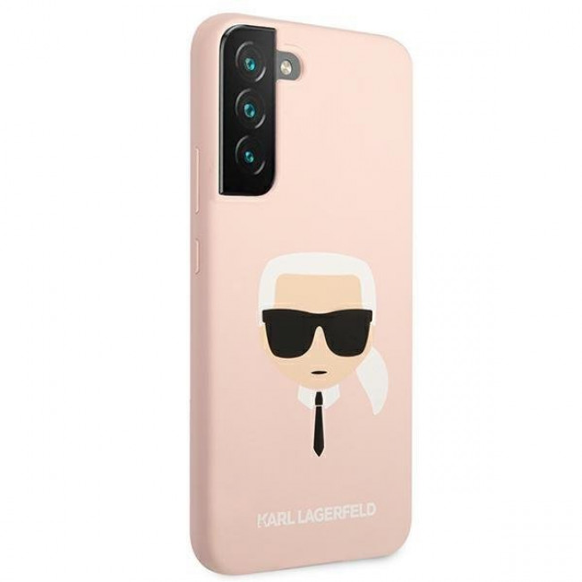 Karl Lagerfeld Samsung Galaxy S22 Plus Silicone Karl's Head Θήκη Σιλικόνης - Pink - KLHCS22MSLKHPI