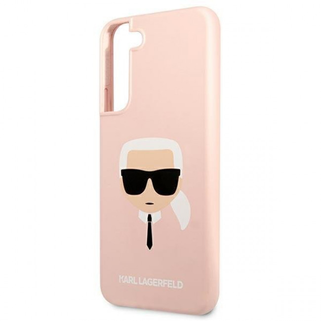 Karl Lagerfeld Samsung Galaxy S22 Plus Silicone Karl's Head Θήκη Σιλικόνης - Pink - KLHCS22MSLKHPI