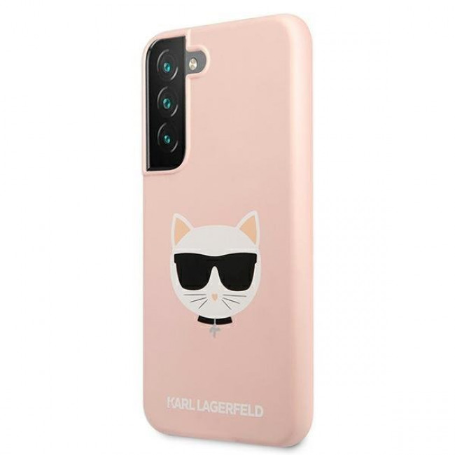 Karl Lagerfeld Samsung Galaxy S22 Plus Silicone Choupette Head Θήκη Σιλικόνης - Pink - KLHCS22MSLCHPI