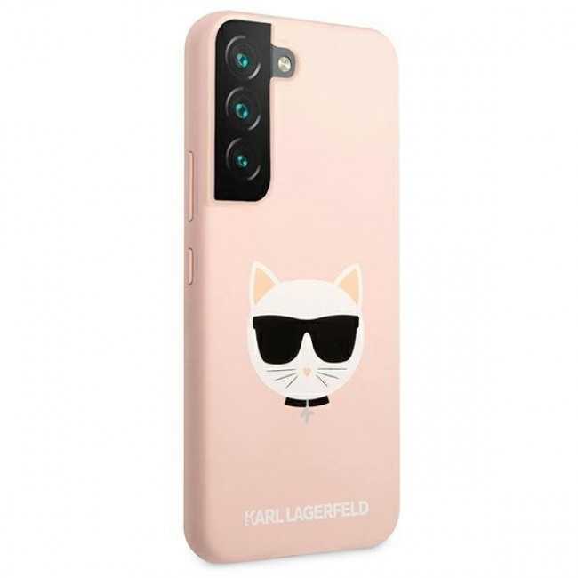 Karl Lagerfeld Samsung Galaxy S22 Plus Silicone Choupette Head Θήκη Σιλικόνης - Pink - KLHCS22MSLCHPI