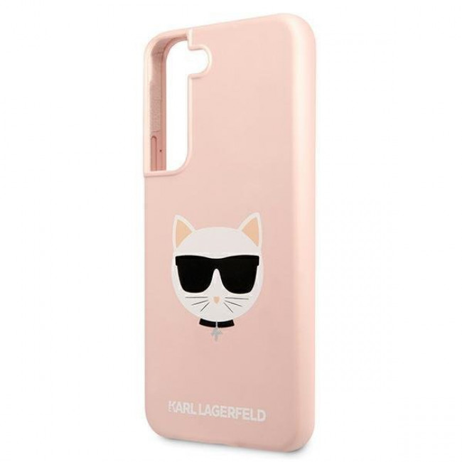 Karl Lagerfeld Samsung Galaxy S22 Plus Silicone Choupette Head Θήκη Σιλικόνης - Pink - KLHCS22MSLCHPI