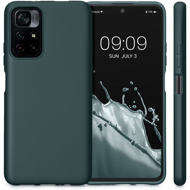 KW Xiaomi Poco M4 Pro 5G / Redmi Note 11S 5G Θήκη Σιλικόνης TPU - Metallic Petrol - 56932.14