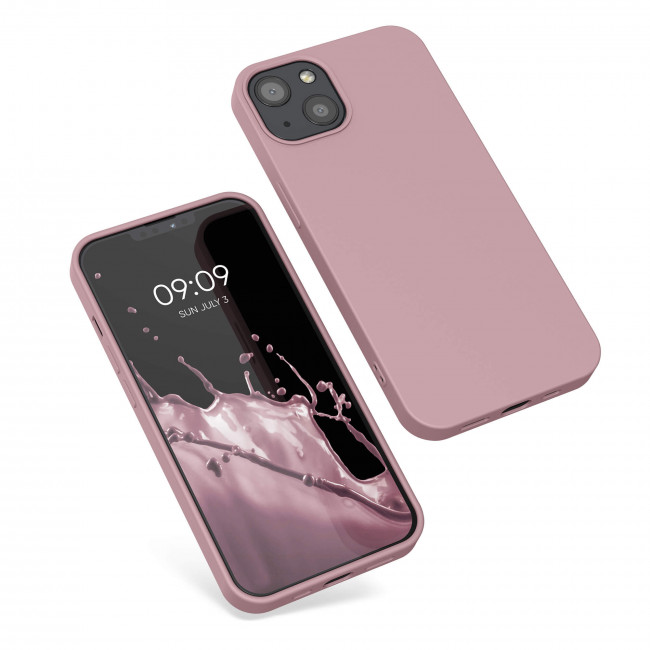 KW iPhone 13 Θήκη Σιλικόνης Rubberized TPU - Rose Tan - 55948.193