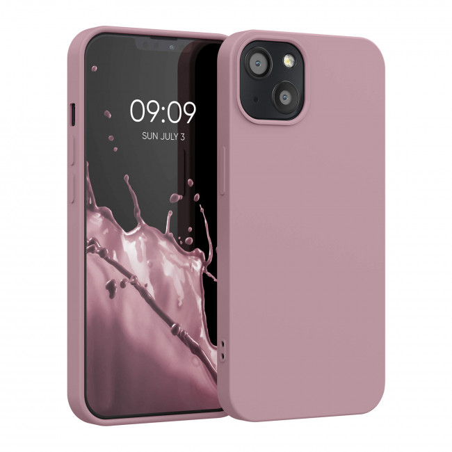 KW iPhone 13 Θήκη Σιλικόνης Rubberized TPU - Rose Tan - 55948.193