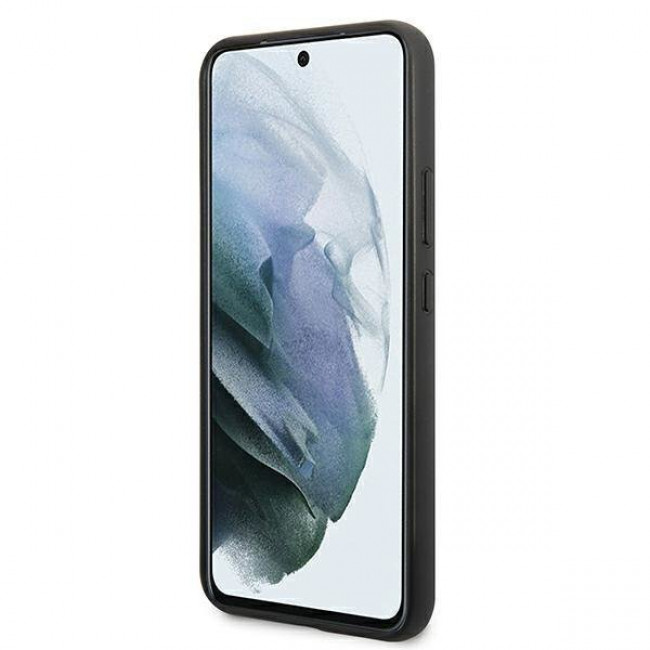 BMW Samsung Galaxy S22 Plus M Collection Triangles Σκληρή Θήκη με Πλαίσιο Σιλικόνης - Black