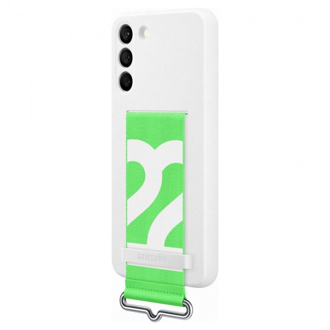 Samsung Silicone Strap Cover Samsung Galaxy S22 Plus Θήκη Σιλικόνης - White / Green - EF-GS906TWEGWW