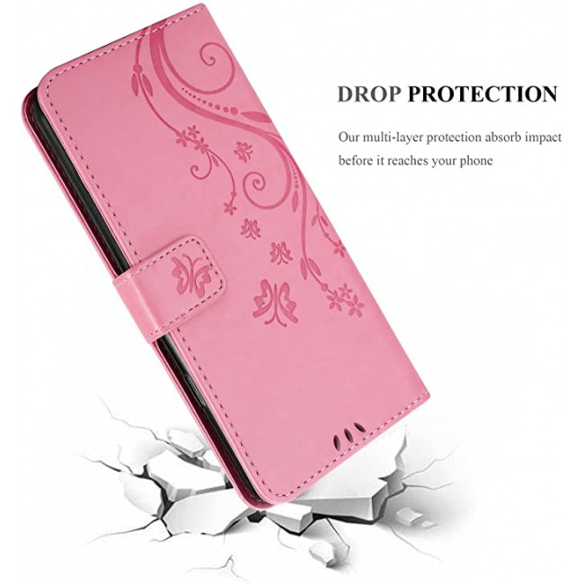 Cadorabo iPhone 13 Pro Θήκη Πορτοφόλι Stand από Δερματίνη - Floral - Pink