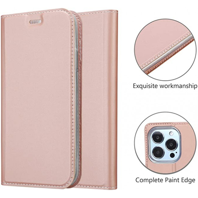 Cadorabo iPhone 13 Pro Max Θήκη Βιβλίο Stand - Classy - Rose Gold