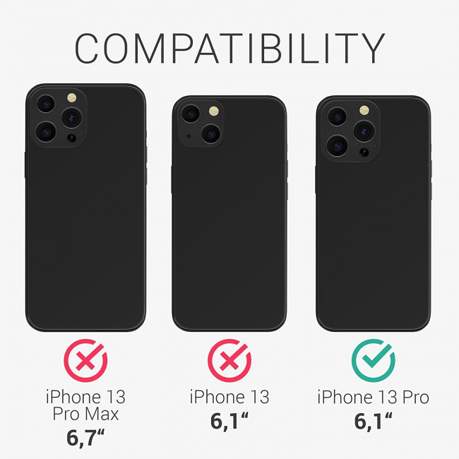 KW iPhone 13 Pro Θήκη Σιλικόνης TPU με Υποδοχή για Κάρτα / Φωτογραφία - Διάφανη - 57524.03