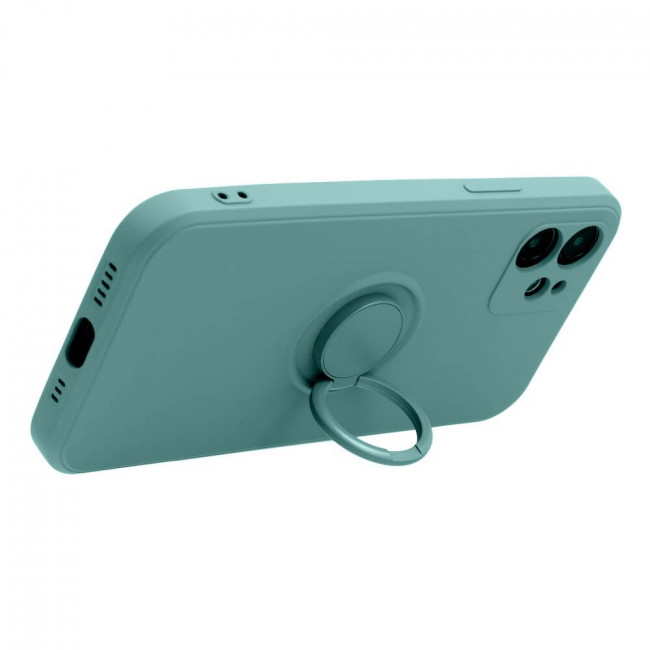 Forcell Samsung Galaxy A53 5G Silicone Ring Θήκη Σιλικόνης με Δαχτυλίδι Συγκράτησης - Green