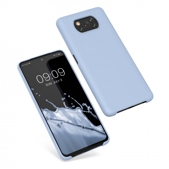 KW Xiaomi Poco X3 NFC / Poco X3 Pro Θήκη Σιλικόνης Rubber TPU - Light Blue Matte - 54345.58