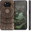 KW Xiaomi Poco X3 NFC / Poco X3 Pro Θήκη από Φυσικό Ξύλο - Design Indian Sun - Dark Brown - 55081.05