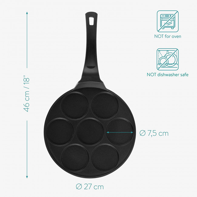 Navaris Τηγάνι για Pancakes και Αυγά - 26,5 cm - Black - 53077.02