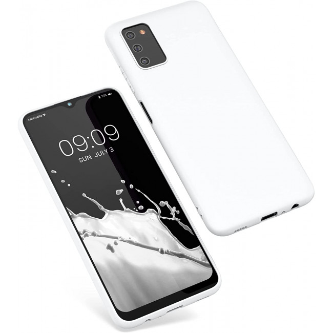 KW Samsung Galaxy A03s Θήκη Σιλικόνης TPU - Matte White - 56517.48