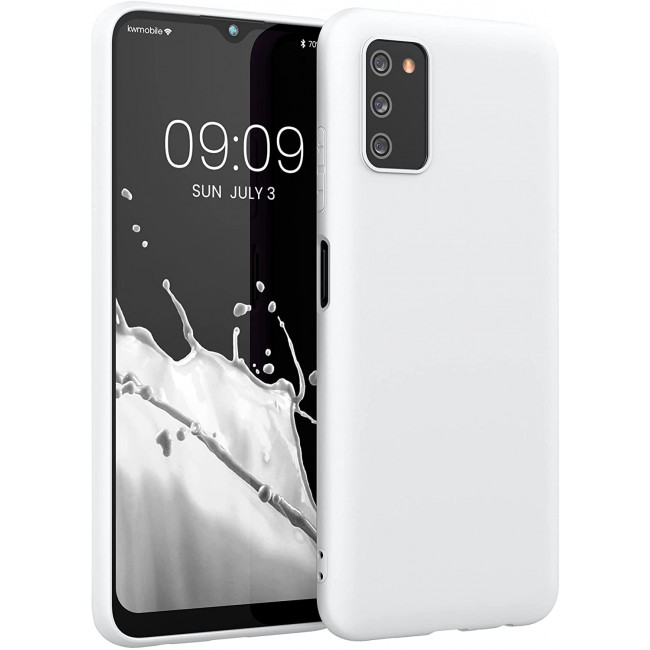 KW Samsung Galaxy A03s Θήκη Σιλικόνης TPU - Matte White - 56517.48