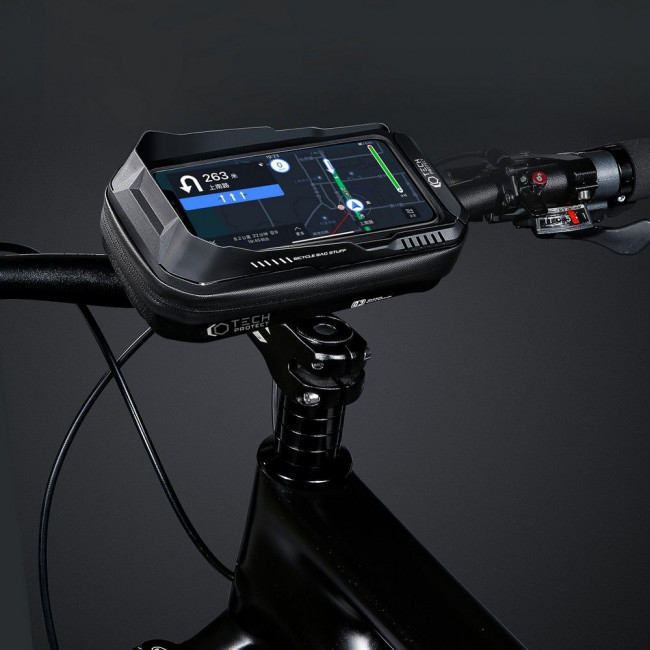 Tech-Protect XT3 Bike Mount Universal Τσάντα Αποθήκευσης για Τιμόνι Ποδηλάτου - 0,6L - Black