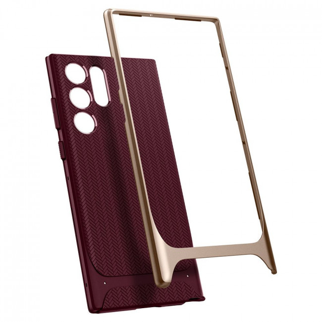 Spigen Samsung Galaxy S22 Ultra Neo Hybrid Θήκη με Σκληρό Πλαίσιο - Burgundy