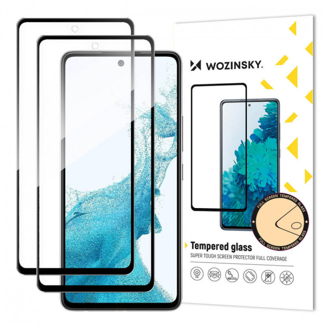 Wozinsky Samsung Galaxy A53 5G 9H Case Friendly Full Screen Full Glue Tempered Glass Αντιχαρακτικό Γυαλί Οθόνης - 2 Τεμάχια - Black