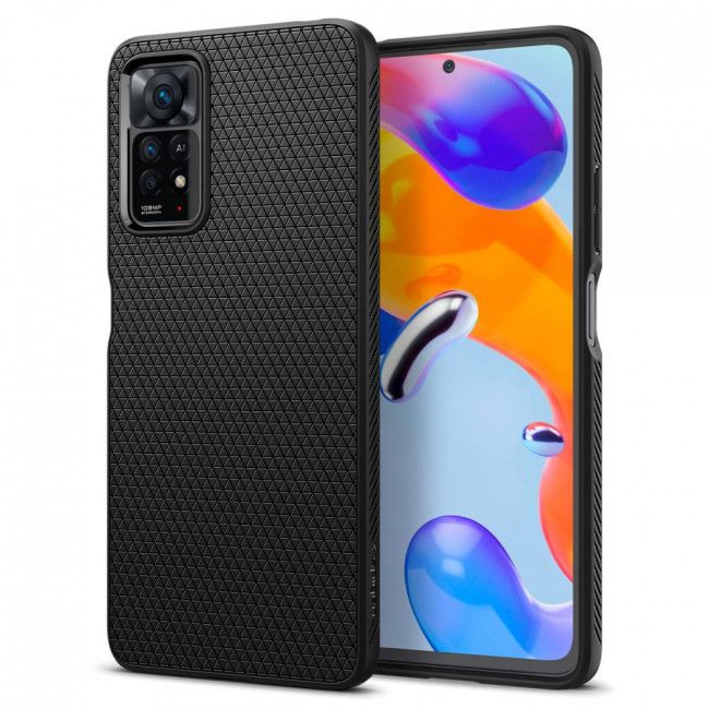 Spigen Xiaomi Redmi Note 11 Pro / 11 Pro 5G Liquid Air Θήκη Σιλικόνης - Matte Black