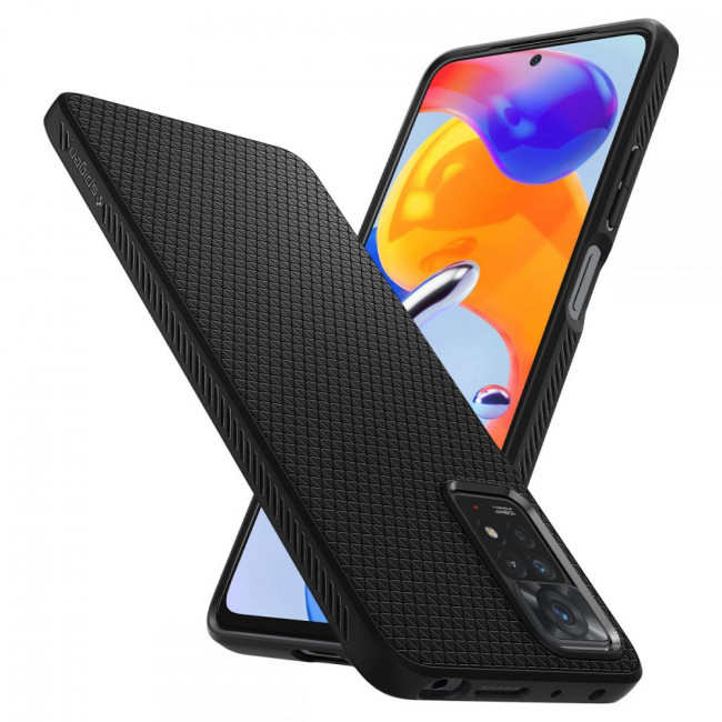 Spigen Xiaomi Redmi Note 11 Pro / 11 Pro 5G Liquid Air Θήκη Σιλικόνης - Matte Black