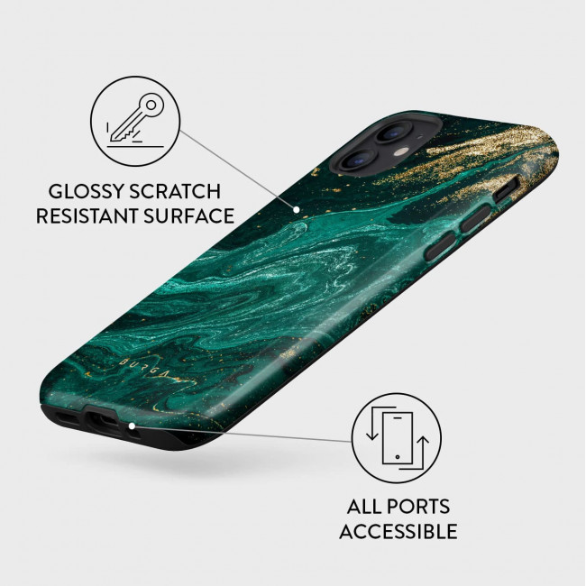 Burga iPhone 12 / 12 Pro Fashion Tough Σκληρή Θήκη - Emerald Pool