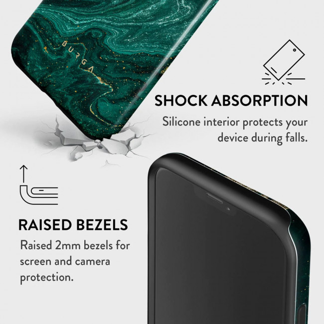 Burga iPhone 12 / 12 Pro Fashion Tough Σκληρή Θήκη - Emerald Pool