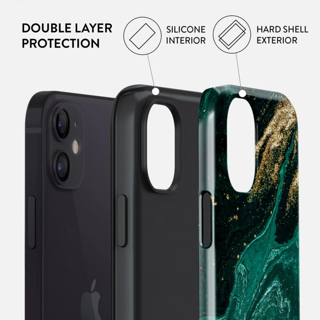 Burga iPhone 12 / 12 Pro Fashion Tough Σκληρή Θήκη - Emerald Pool