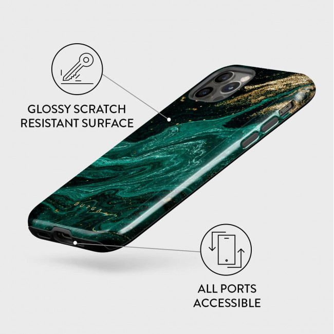 Burga iPhone 12 Pro Max Fashion Tough Σκληρή Θήκη - Emerald Pool