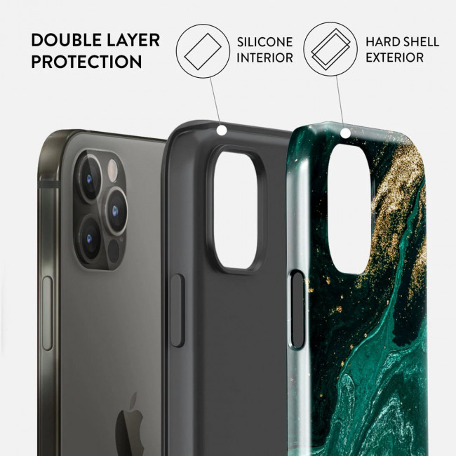 Burga iPhone 12 Pro Max Fashion Tough Σκληρή Θήκη - Emerald Pool