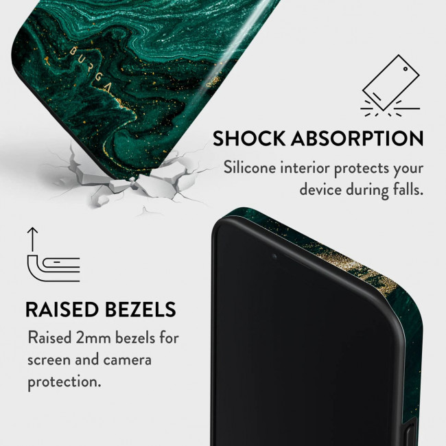 Burga iPhone 13 Pro Fashion Tough Σκληρή Θήκη - Emerald Pool