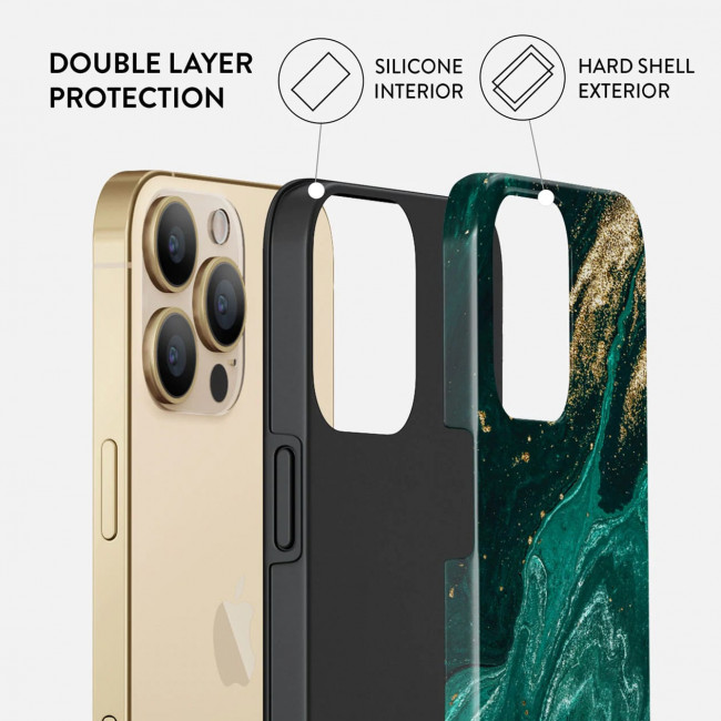 Burga iPhone 13 Pro Fashion Tough Σκληρή Θήκη - Emerald Pool