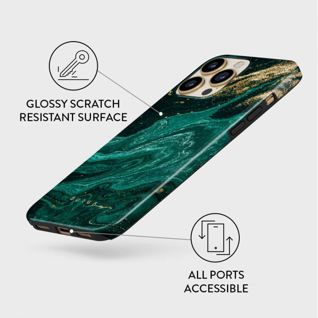 Burga iPhone 13 Pro Fashion Tough Σκληρή Θήκη - Emerald Pool