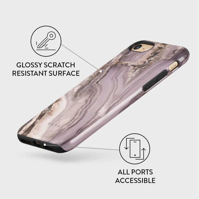 Burga iPhone SE 2022 / SE 2020 / 7 / 8 Fashion Tough Σκληρή Θήκη - Golden Taupe