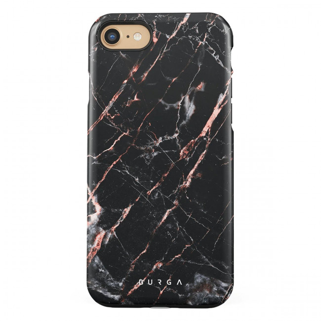 Burga iPhone SE 2022 / SE 2020 / 7 / 8 Fashion Tough Σκληρή Θήκη - Rose Gold Marble