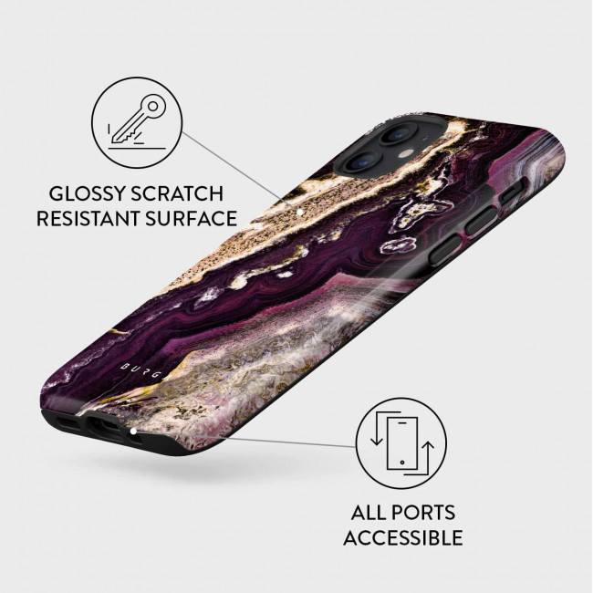 Burga iPhone 12 / iPhone 12 Pro Fashion Tough Σκληρή Θήκη - Purple Skies