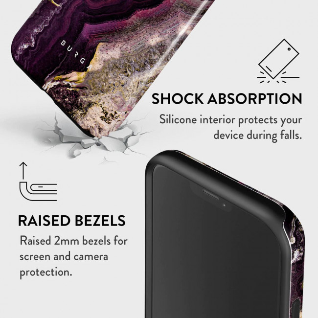 Burga iPhone 12 / iPhone 12 Pro Fashion Tough Σκληρή Θήκη - Purple Skies