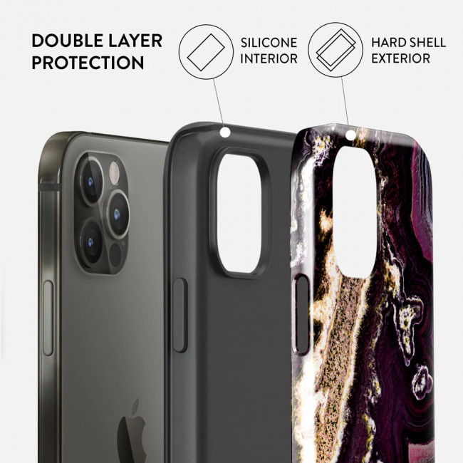 Burga iPhone 12 Pro Max Fashion Tough Σκληρή Θήκη - Purple Skies