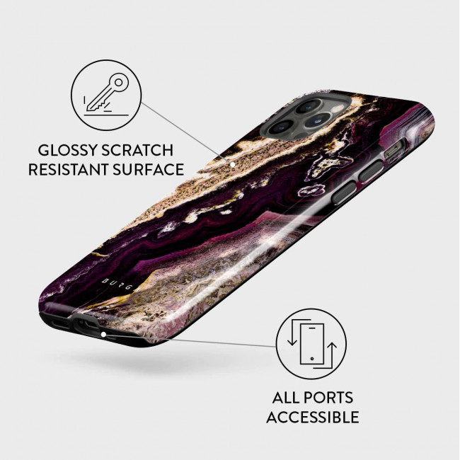 Burga iPhone 12 Pro Max Fashion Tough Σκληρή Θήκη - Purple Skies