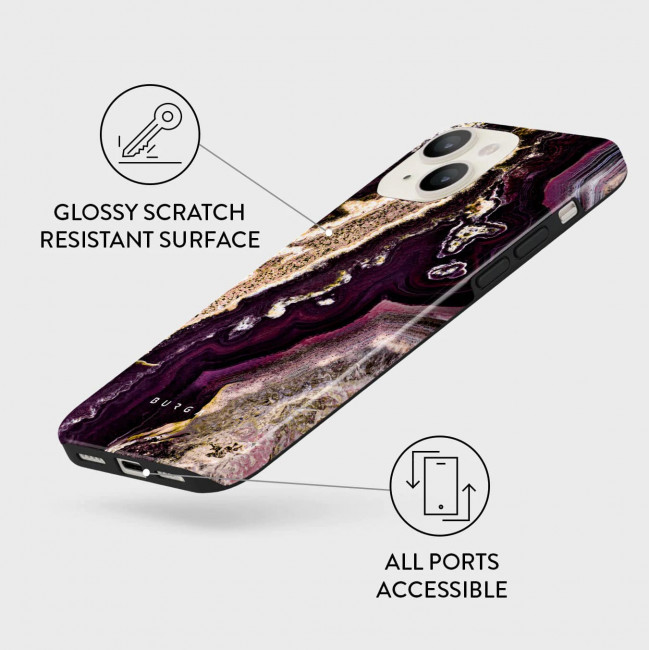 Burga iPhone 13 Fashion Tough Σκληρή Θήκη - Purple Skies