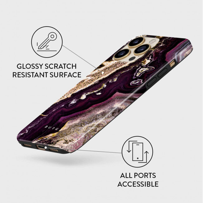 Burga iPhone 13 Pro Fashion Tough Σκληρή Θήκη - Purple Skies