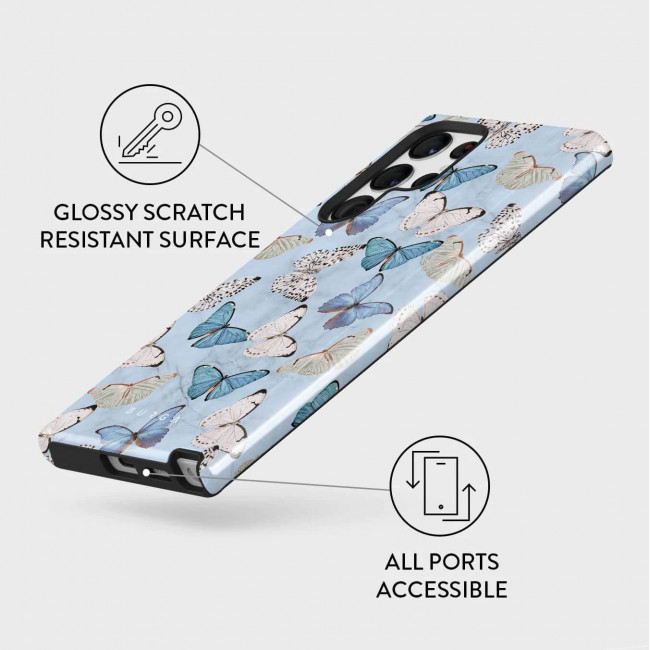 Burga Samsung Galaxy S22 Ultra Fashion Tough Σκληρή Θήκη - Give Me Butterflies