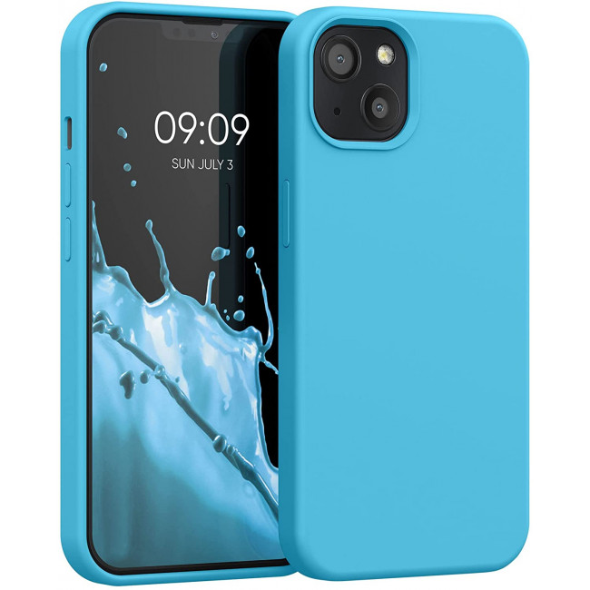 KW iPhone 13 Θήκη Σιλικόνης Rubberized TPU - Sea Blue - 55878.223