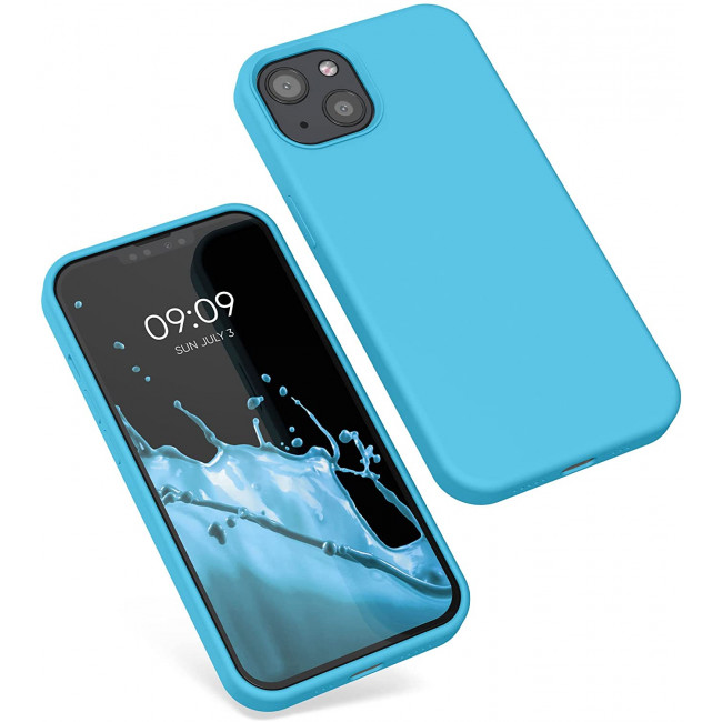 KW iPhone 13 Θήκη Σιλικόνης Rubberized TPU - Sea Blue - 55878.223