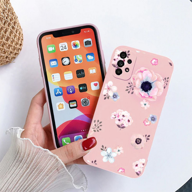 Tech-Protect Samsung Galaxy A53 5G Θήκη Σιλικόνης TPU Floral - Pink