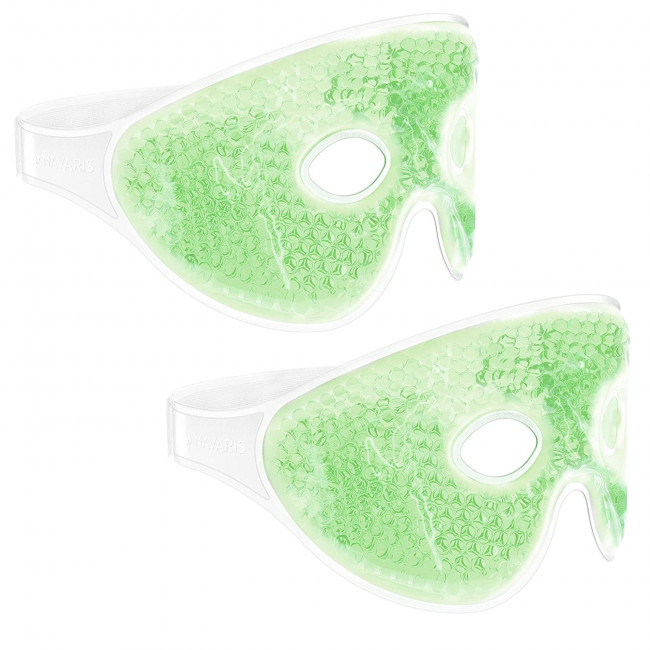 Navaris Cooling Gel Eye Mask - Σετ με 2 Μάσκες Ματιών με Τζελ - Mint Green - 47640.50.02